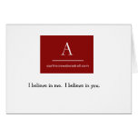 Project3, I believe in me.  I be... Greeting Card