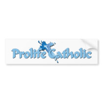 Prolife Catholic Cross Bumper Sticker