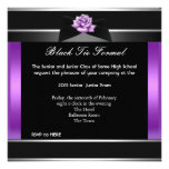 Prom High School Dance Formal Purple Black Tie Personalized Announcement