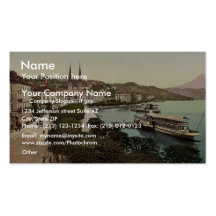Promenade and cathedral, Lucerne, Switzerland clas Business Cards