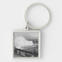 Promenade at Douglas, early 20th century Keychain