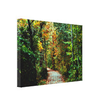 Promenade d'automne toile tendue sur châssis
