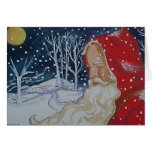 Promenade de l'hiver de Père Noël Cartes
