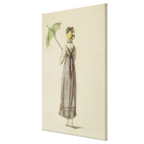 Promenade dress, fashion plate from Ackermann's Re canvas prints