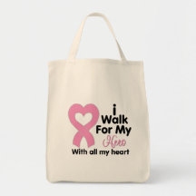 Promenade du cancer du sein I pour mon héros Sac Fourre-tout