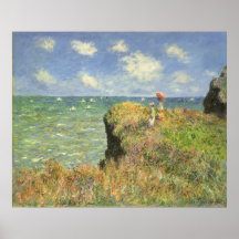 Promenade Pourville, Monet, impressionisme vintage Posters