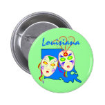 Promo Buttons ~ State Louisiana Mardi Gras Masks