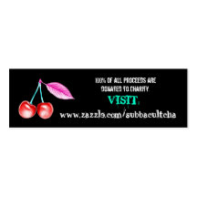 Promo Cards -- Pop Cherry in Black Business Card Templates