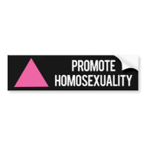 Promote Homosexuality sticker Bumper Sticker