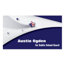 Promotional American Flag Business Card - Red Blue