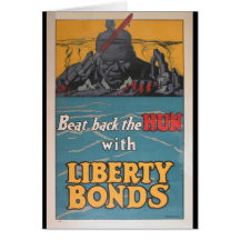 Propaganda Poster "Beat Back the Hun" WWI Card