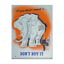 Propaganda Poster "If you don't need it ..." Postcards