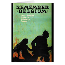 Propaganda Poster "Remember Belgium" WWII