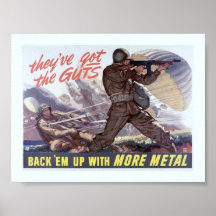 Propagande vintage de 2ÈME GUERRE MONDIALE Poster