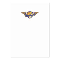 Propeller Airplane Shield Wings Retro Business Cards