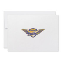 Propeller Airplane Shield Wings Retro Custom Invitations