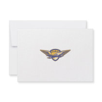 Propeller Airplane Shield Wings Retro Personalized Announcement