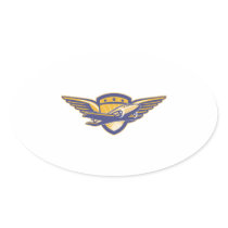 Propeller Airplane Shield Wings Retro Stickers