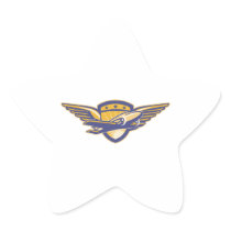 Propeller Airplane Shield Wings Retro Star Stickers