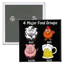 Proper American Diet: Four Major Food Groups 2 Pins