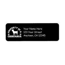 Property Chihuahua Custom Return Address Labels