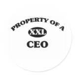 Property of a CEO Round Sticker