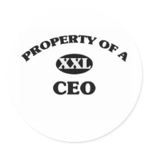 Property of a CEO Round Sticker