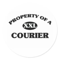 Property of a COURIER Round Sticker