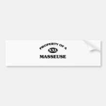 Property of a MASSEUSE Bumper Sticker