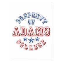 Property Of  Adams College Postcards