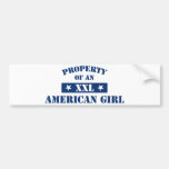Property Of An American Girl Bumper Sticker