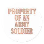Property of an Army Soldier stickers