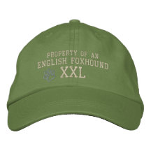 Property of an English Foxhound Embroidered Hat