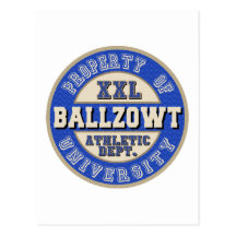 Property of Ballzowt University Royal Post Card