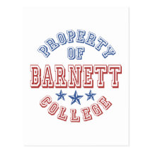 Property Of Barnett College Postcard