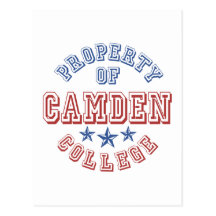 Property Of Camden College Postcard
