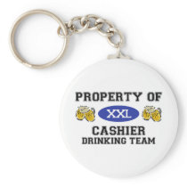 Property of Cashier Drinking Team Keychains