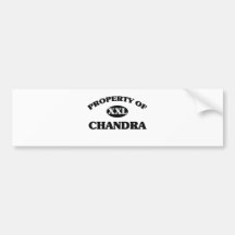 Property of CHANDRA Bumper Sticker