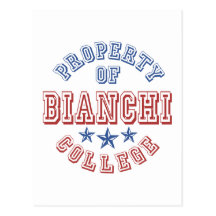 Property Of College Bianchi Postcard