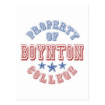 Property Of College Boynton Postcard