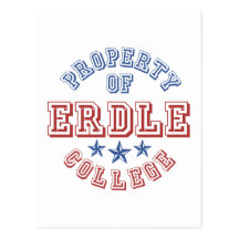Property Of College Erdle Postcard