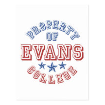 Property Of College Evans Postcard