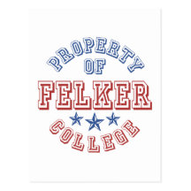 Property Of College Felker Post Card