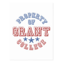 Property Of College Grant Postcard