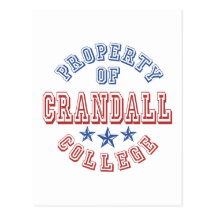 Property Of Crandall College Postcard