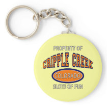 PROPERTY OF CRIPPLE CREEK COLORADO KEYCHAINS