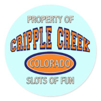 PROPERTY OF CRIPPLE CREEK COLORADO STICKERS