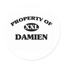 Property of DAMIEN Round Stickers