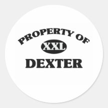 Property of DEXTER Round Stickers