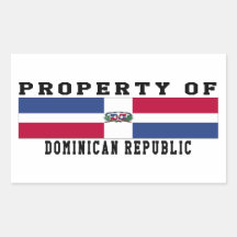 Property Of Dominican Republic Rectangular Sticker